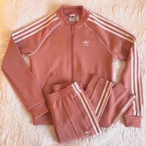 Adidas Pink Tracksuit - Athletic Wear
